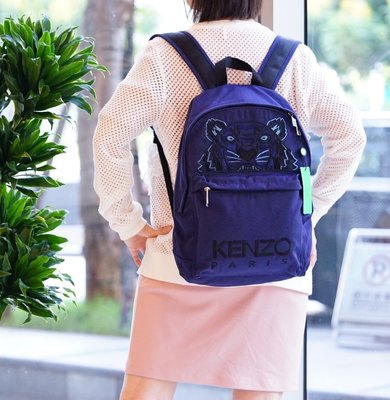 【COCO 精品專賣】Kenzo Tiger Backpack 大型 虎頭後背包 丹寧 現貨