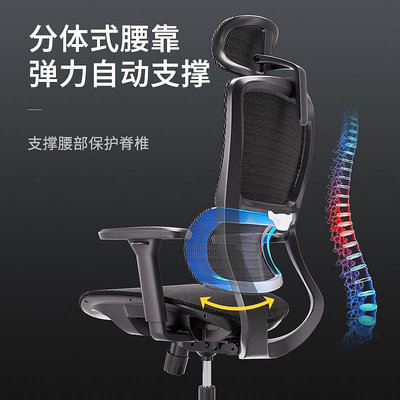 電腦椅支家人體工學椅1606B電腦椅家用舒適久坐書房書桌電競椅辦公座椅