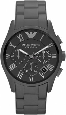 熱賣精選現貨促銷 EMPORIO ARMANI 亞曼尼手錶 AR1457 消光黑陶瓷三眼計時腕錶 手錶 歐美代 明星同款