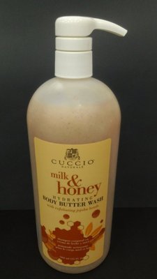 美國專業美甲品牌CUCCIO 三合一沐浴乳Body Butter Wash蜂蜜牛奶32 oz. Milk&Honey