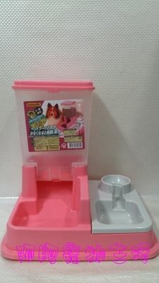 【阿肥寵物生活】阿曼特寵物專用自動餵食飲水器-粉紅色