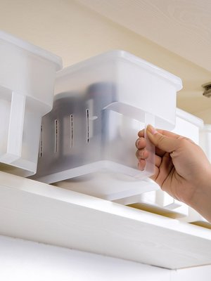 廚房收納盒帶把手櫥柜塑料盒子分格雜物整理盒家用帶蓋冰箱保鮮盒