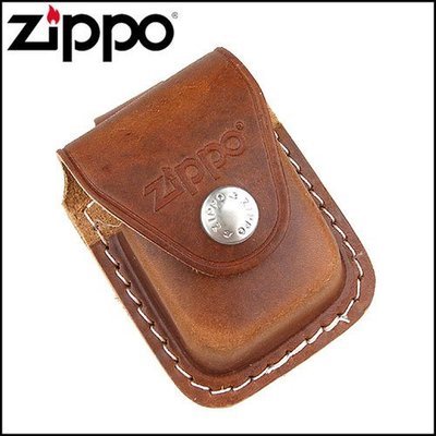 ☆哈洛德小舖☆全新【ZIPPO】金屬扣式~打火機皮套(棕色款)NO.LPLB