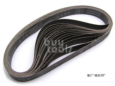 買工具-Belt日本NCA野牛牌金屬研磨專用環帶砂布,砂帶機規格1*30吋#100~600,單一番號每50條售價「含稅」