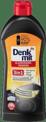 德國 Denkmit 玻璃陶瓷爐/電磁爐/電陶爐清潔劑 300ml + Profissimo 陶瓷爐專用無痕海綿清潔布