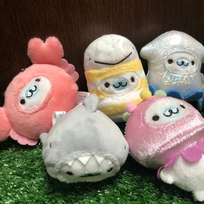 【誠誠小舖】日本進口 正版 San-x 小海豹 海豹 Mamegoma 海洋生物 螃蟹 花園鰻 小沙包 玩偶 沙包 娃娃