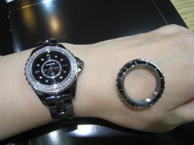 【愛錶回春中心】原廠CHANEL j12 (29mm) 加鑽圈~專業代鑲美鑽~ 請自備錶