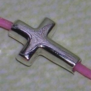 琥珀貓~【925純銀材料配件】造型珠~N9209~十字架(10mm直孔)~一個