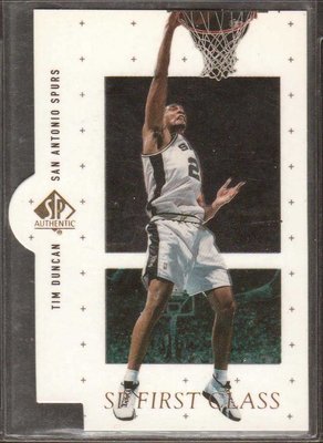 98-99 UD SP AUTHENTIC FIRST CLASS #FC25 TIM DUNCAN