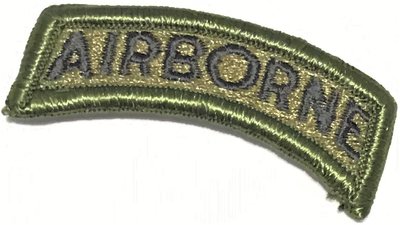 美軍公發 ARMY 陸軍 AIRBORNE 空降師 臂章 綠色 全新