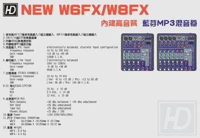 HD W8FX Mixer