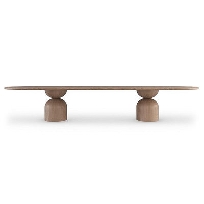 餐桌椅 北歐設計師咖啡桌創意網紅會議桌現代家用實木餐桌圓桌輕奢圓形洽--【爆款】~定金