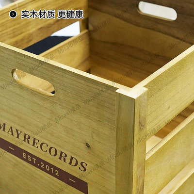 【熱賣精選】LP黑膠唱片收納木箱全尺寸黑膠收納盒唱片收納架收納箱