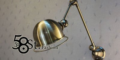 【58街燈飾-台北館】米蘭展 新款式「French Horn 法國號雙節桿壁燈，大、小款 」低調時尚。GK-315