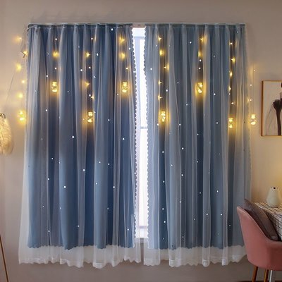 熱銷 魔術貼窗簾免打孔安裝臥室少女遮光布小窗戶簡易遮擋簾2021年新款簡約
