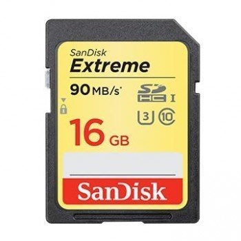 SanDisk台灣數位服務中心 Extreme SDHC 16G (90/40M) U3 支援4K SDSDXNE