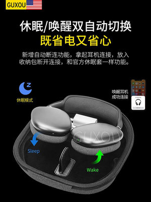 GUXOUAirpodsmax收納包蘋果頭戴max耳機盒保護套airpod機包apm休眠套倉殼配件裝