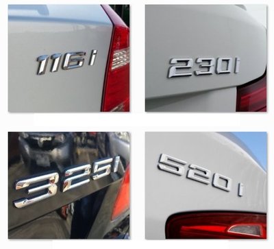 🐾寶馬BMW 車標字貼 735i 740i 750i 745Li 760Li  立體字母數字 後車廂 鍍鉻銀