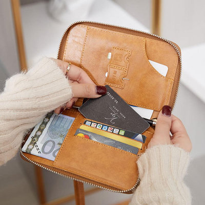 RFID防盜 經典復古風皮革護照包 皮革質感 RFID 防盜刷 證件收納包 護照收納包 護照夾 護照套 證件夾