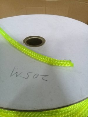 5mm X 20米 尼龍繩/螢光黃綠色/水線/萬用繩/營繩/包裝繩/拉繩/置物繩/20米(一捲)