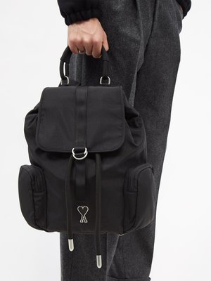 【限時折扣預購】21秋冬正品AMI Paris Ami de Coeur backpack黑色 後背包