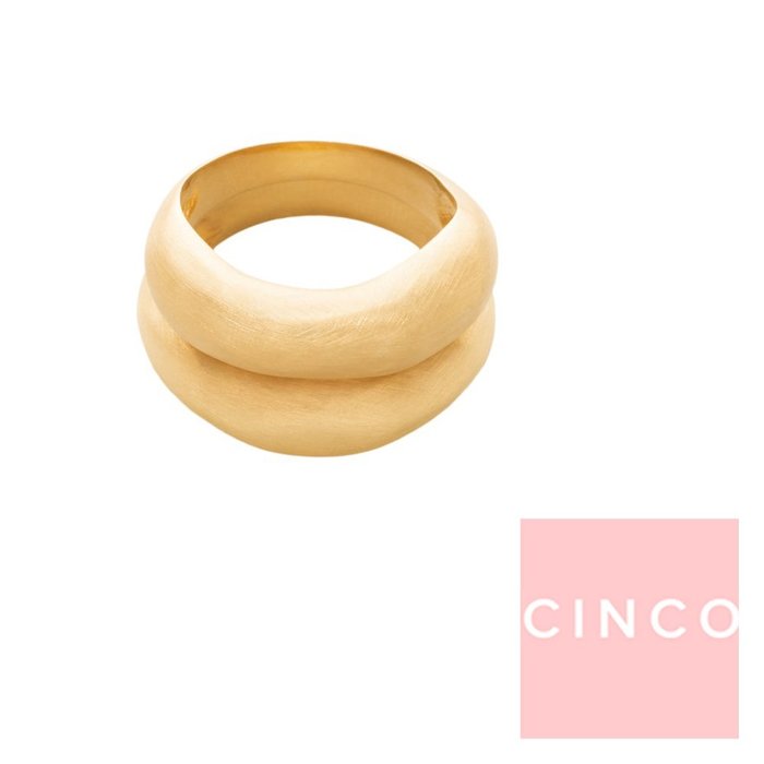 CINCO 葡萄牙精品 Lang rings 24K金雙層圓形寬版戒指 Debora Rosa聯名