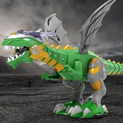 仿真噴火機械龍機器龍噴霧科教恐龍模型展會玩具Y9739