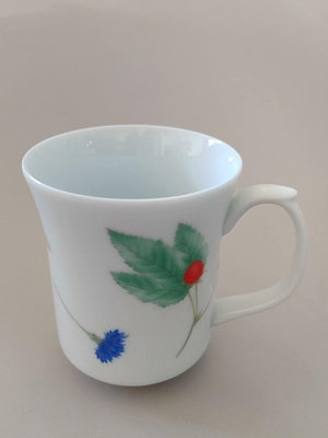 A616-80 日本名窯香蘭社作彩繪花卉紋咖啡杯 瓷質潤潔