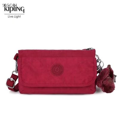 【熱賣精選】 Kipling 猴子包 K23431 深紅 輕便旅行夾層斜背包/側背/肩背 長短背帶 出遊 旅行 防水