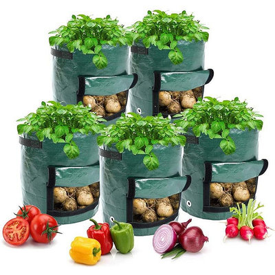 種植袋 植樹袋 美植袋 馬鈴薯 土豆 蔬菜 植物育苗袋 生長袋 栽培袋 PE種植桶 美植袋雅雅百貨館-