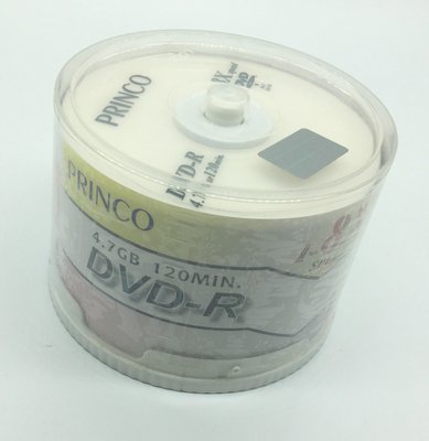 {樂釣網路釣具} 空白光碟 PRINCO 1-8x DVD-R 120min / 4.7GB / 50片