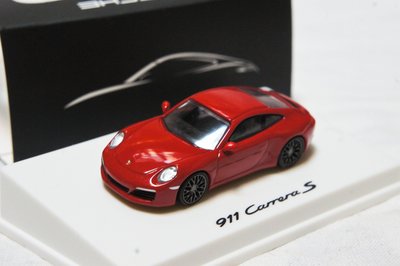 【特價現貨】保時捷原廠 1:87 Spark Porsche 911 Carrera S 紅色