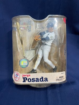 【全新未拆】McFarlane 麥法蘭 MLB 21代 紐約洋基隊主場條紋球衣版 Jorge Posada 波沙達公仔