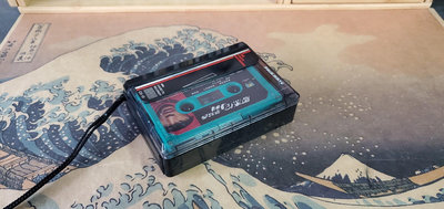 日本原裝朝日透明款磁帶機卡帶機隨身聽播放器