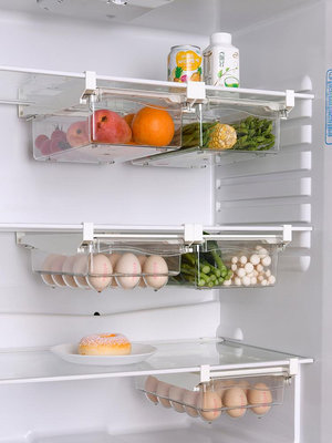 冰箱抽屜式收納盒冰箱雞蛋收納整理懸掛式置物架自動滾蛋保鮮盒子