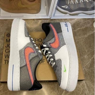 【正品】平板  Nike Air Force 1‘07 麻布 黑白灰 CU5625-122潮鞋