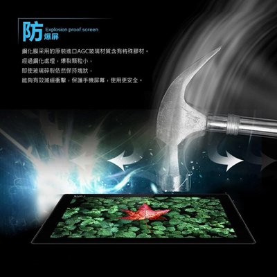 丁丁 平板電腦高清鋼化玻璃膜 SONY 索尼 Z2 Tablet 9H硬度 防爆裂 防指紋 Z4 tablet 保護膜