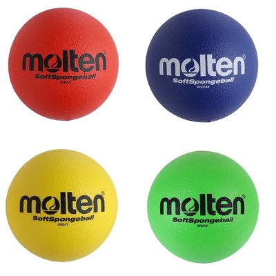 【綠色大地】 MOLTEN 軟式發泡安全球 STS21 發泡躲避球 發泡排球 20.5CM 台灣製 免充氣 安全球 訓練