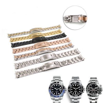 現貨熱銷-20mm 勞力士手鍊勞力士鋼錶帶 適用潛水艇 GMT Daytona 高品質實心鋼帶錶帶