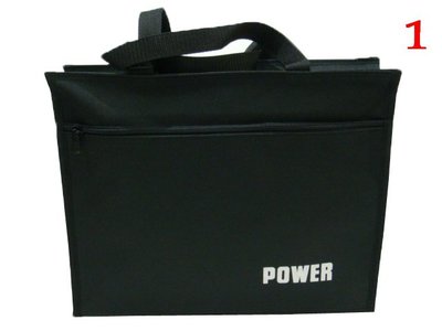 【菲歐娜】5452-1-(特價拍品)POWER 補習袋,A4資料袋,手提袋(黑) 台灣製作