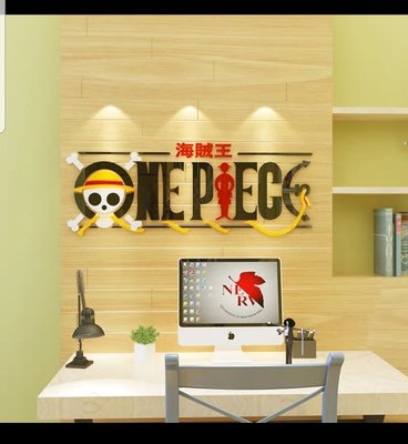 海賊王《厚版》壓克力3D客廳沙發電視牆鏡面水晶立體壁貼卡通動漫房間裝飾