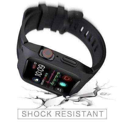 【熱賣下殺】蘋果apple watch6代手表表帶iwatch5/4/3 40mm44mm se一體硅膠運動表帶蘋果手表