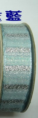6分銀蔥雪紗條紋緞帶(011-06S)~Jane′s Gift~Ribbon用於包裝 服飾 髮飾DIY配件材料