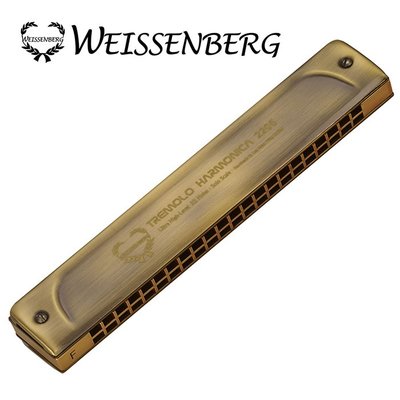 WEISSENBERG 特級款2205B-RS 22孔銅合金複音口琴-青古銅