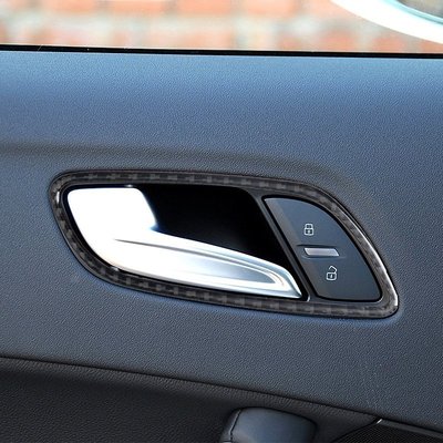 適用於08-14款奧迪TT 真碳纖維卡夢內飾改裝車門內拉手裝飾框 汽配