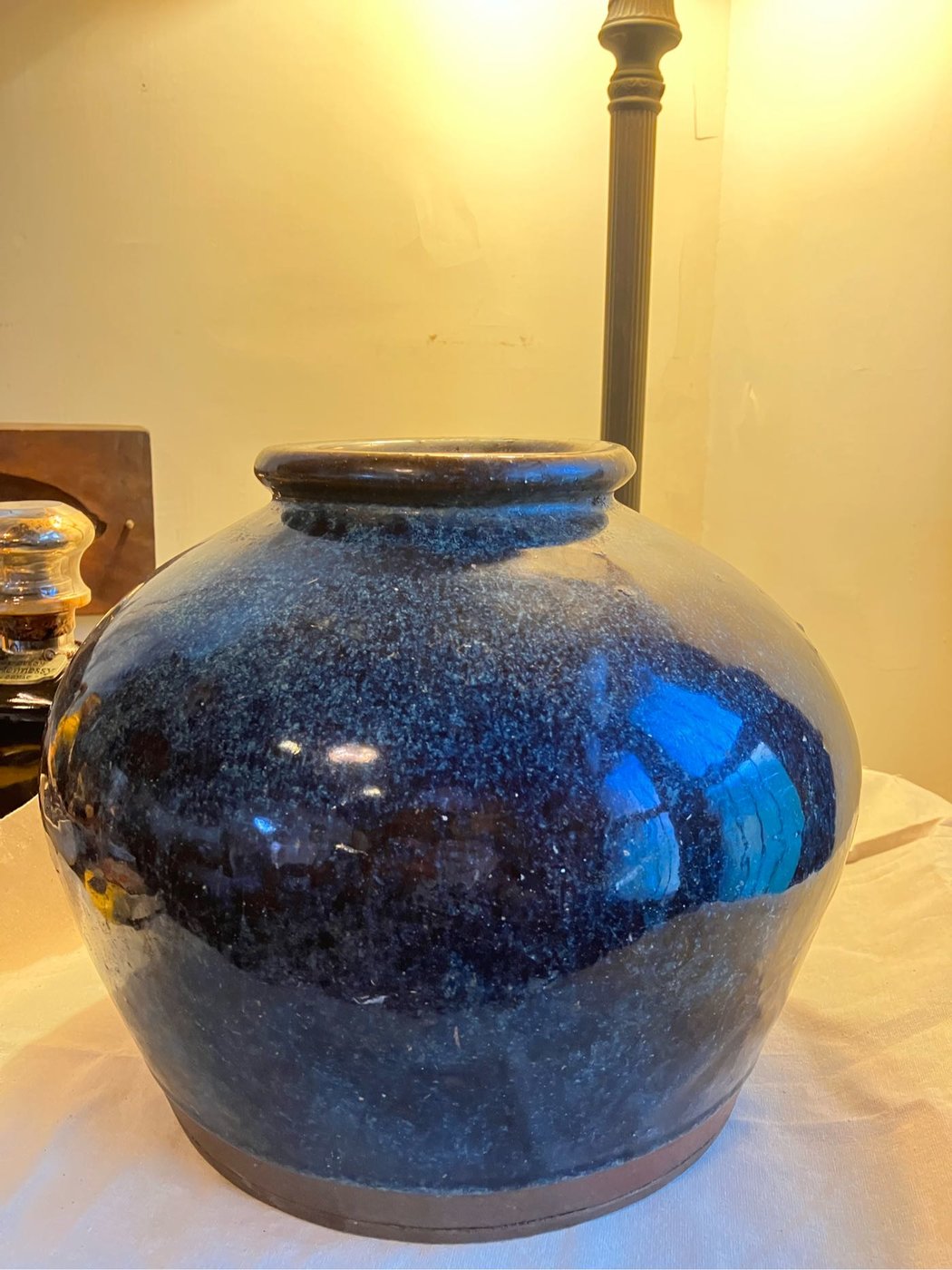 清代海鼠釉古藍甕（已預訂） | Yahoo奇摩拍賣