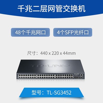 5Cgo【權宇】TP-LINK TL-SG3452 48埠Gigabit 高速網路交換器 支援Auto MDI/M 含稅