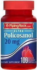 【天然小舖】Piping Rock 現貨 甘蔗原素 Policosanol 20 mg 100 顆