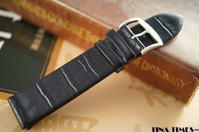 TINA TIMES~價格破天荒呀!法國品牌 ZRC鱷魚紋牛皮直身錶帶_歐規毛底皮舒適設計 14mm 16mm 18mm