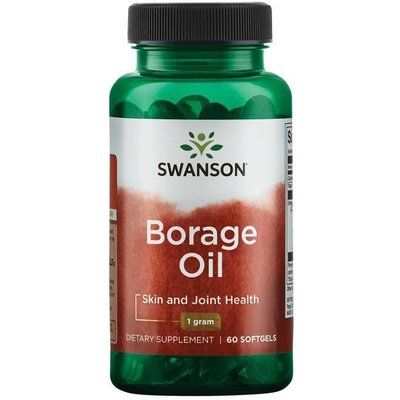 【活力小站】Swanson 新款 天然琉璃苣油 EFAS Borage Oil 1000mg 60顆